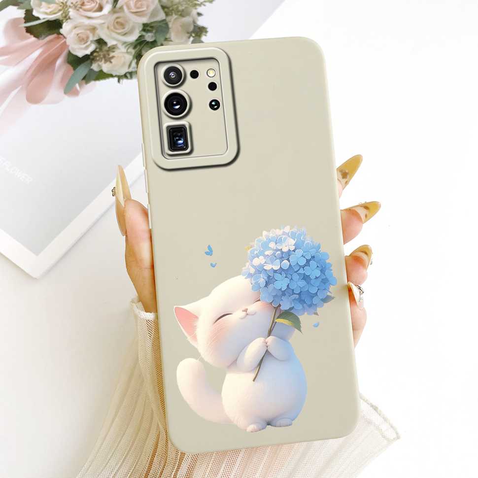 For Samsung Galaxy S20 Ultra Case Popular Color Floral Print Silicone Back Cover For Samsung S20 Ultra 4G 5G Phone Cases Fundas