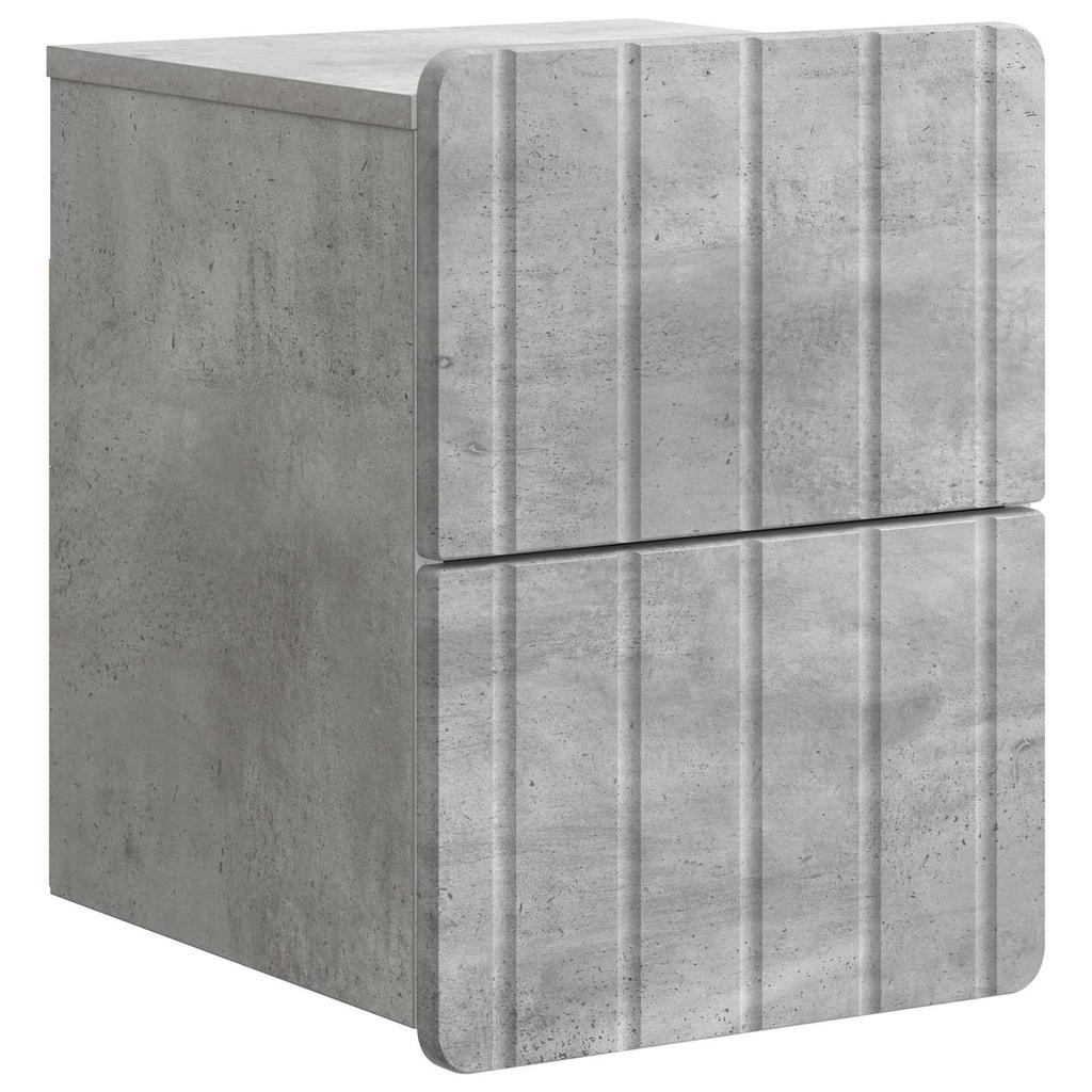 Wall Mounted Nightstand Concrete Grey 33 x 34.5 x 43 cm