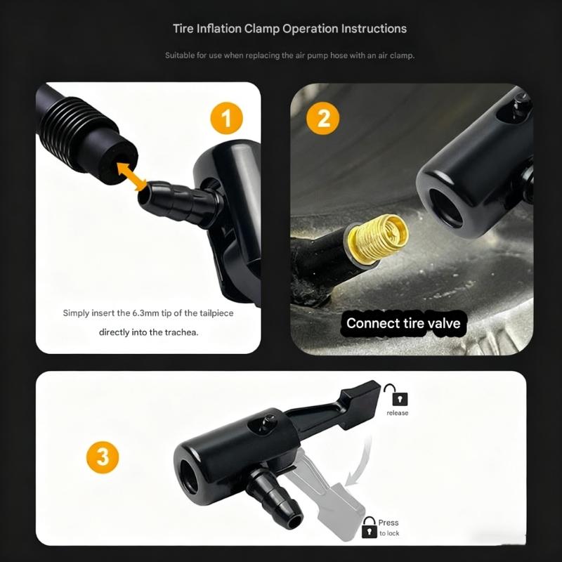 Auslaufsicherer Schnellanschluss-Luftpumpen-Adapterstecker aus Zinklegierung mit auslaufsicherem Design für einfaches Aufpumpen von Reifen
