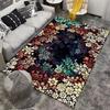 Floral Pattern Area Rug with Colorful Gradient Design for Home Decor Suitable for use as an anti-slip for living room bedroom sofas