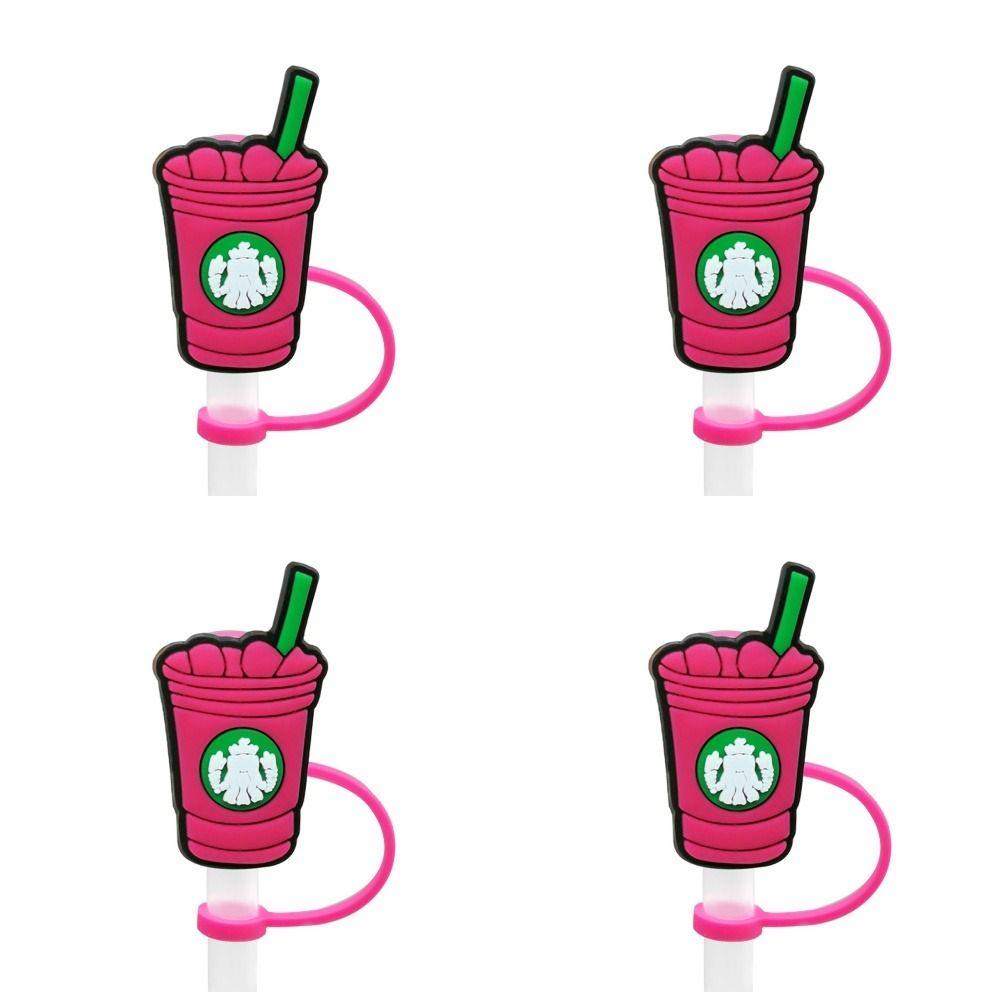 1/4Pcs BPA Free Drinking Straw Tips Cover Protectors Cap Straw Cap Durable Silicone Straw Cover