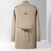 ROMON Men's Business Casual Mid-Length Trench Coat LMYC2128