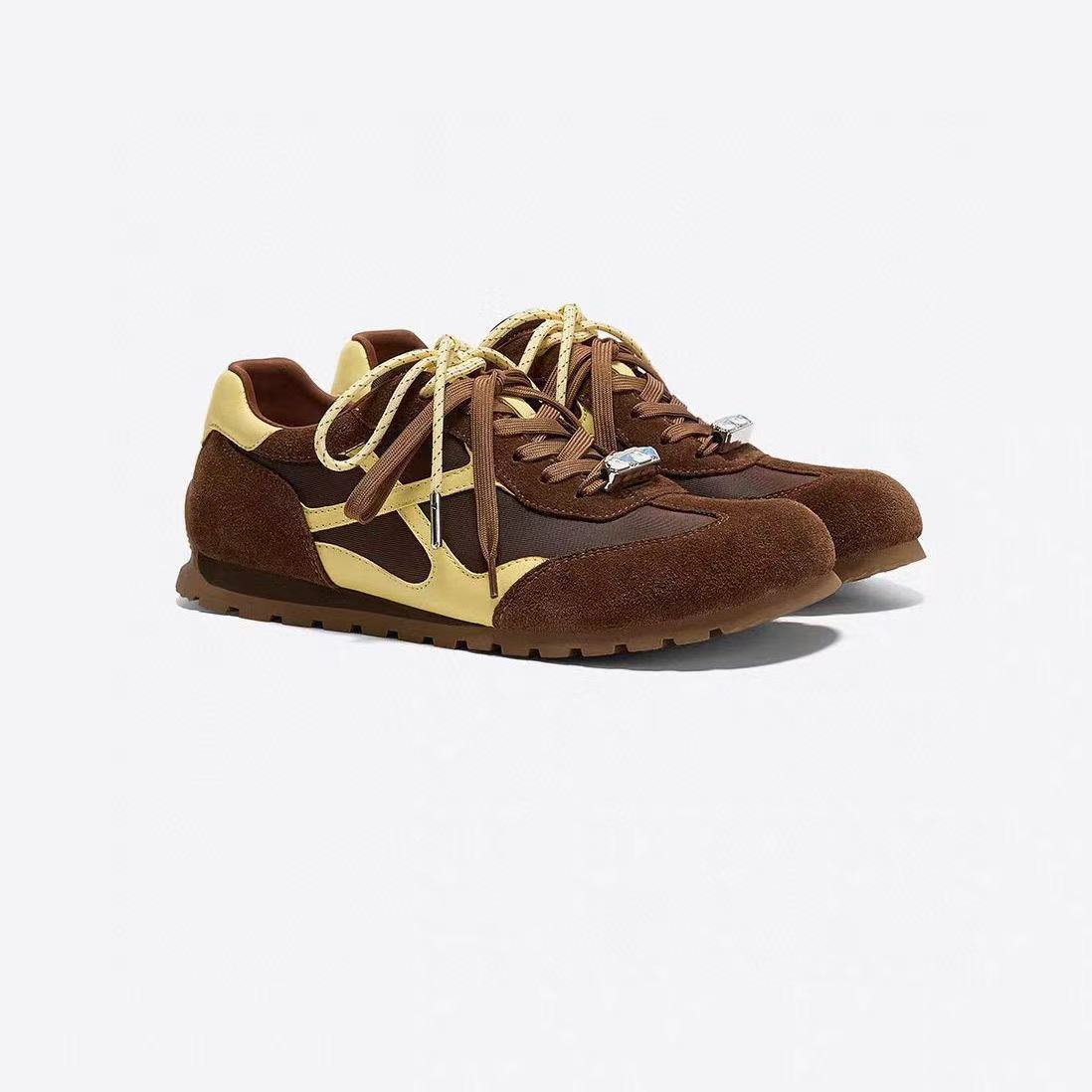 

Retro contrasting color women s autumn new casual shoes 40