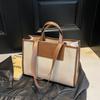 Large Capacity Canvas Portable Tote Bag Women's Hot Sale New Fashion Simple Texture Commuter Shoulder Bag
