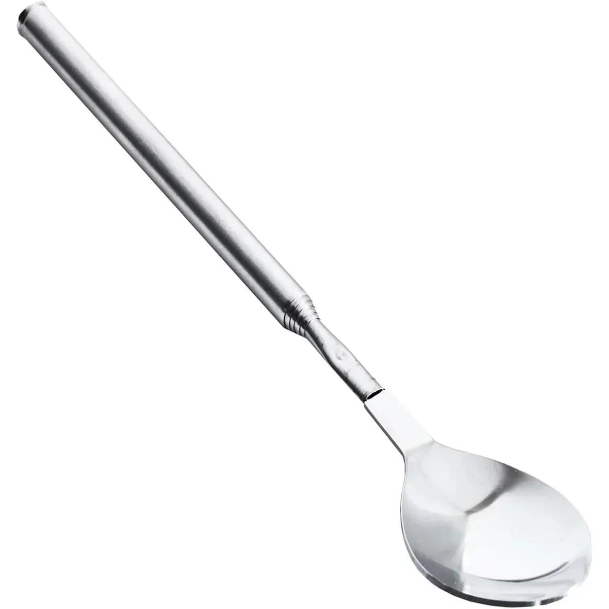 Stainless Steel Fork Telescopic Handle BBQ Tool for Camping Fruit Dessert Dinner Adjustable Cutlery Portable Telescopic Fork