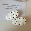 4Pcs Girl Hairpins Non-Slip Teeth Dotted Design Korean Style Hair Clips Bangs Fixing Clips Lightweight Hair Accessories