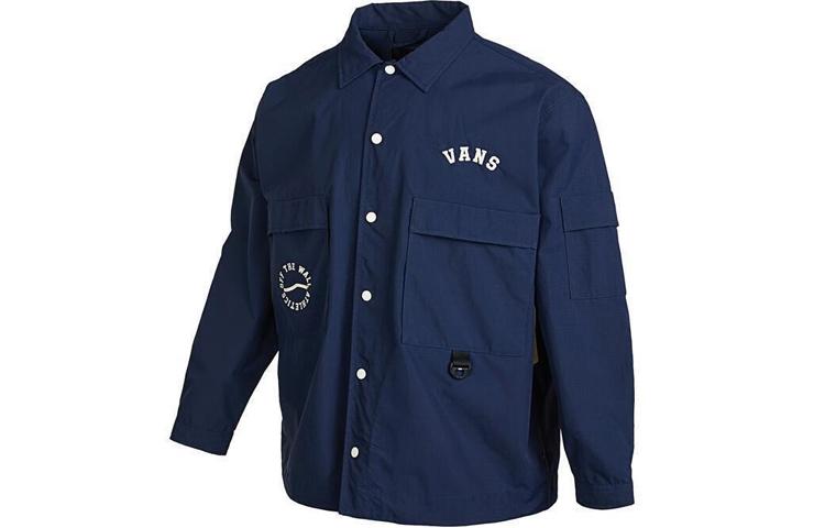 Vans Jackets Men s Dark Blue Lapel Moderate Workwear VN0002GWLKZ XL