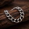 Vintage Bracelets for Man Men's 18MM Width Rivet Cuban Chain Bracelet Cool 316L Stainless Steel Jewelry Gifts for Him Father Dad