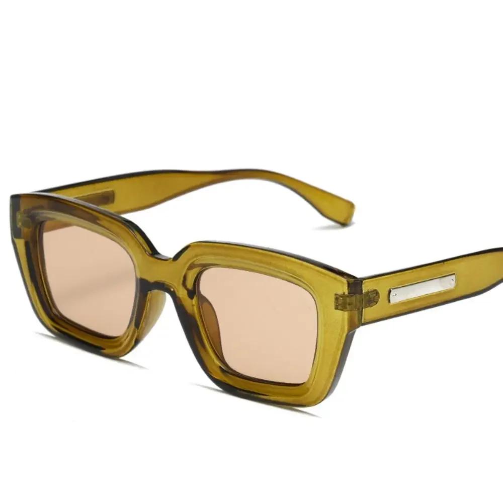 Retro Square Frame Sunglasses Fashion Sun Glasses UV400 Eyeglasses Sunscreen Sunglasses Traver Shades Glasses
