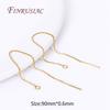Brass Thin Chain Ear Wire For Earrings Making Findings Trendy 18K Gold Plated Long Tassel Earwire DIY Fashion Jewelry For Women