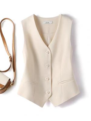 Suit Vest Small Vest Slim Women's Waistcoat Short Vesten