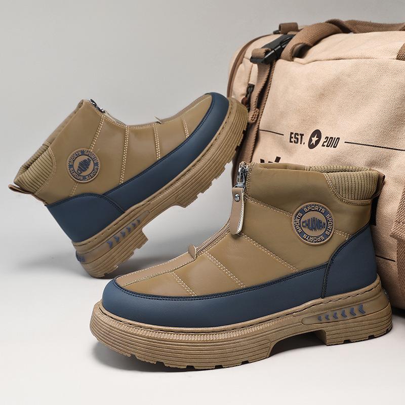 Shoes for Men Winter Thickened Down Cloth Casual Mens Shoes High-quality Platform Boots High-top Tooling Shoes Zapatillas Hombre