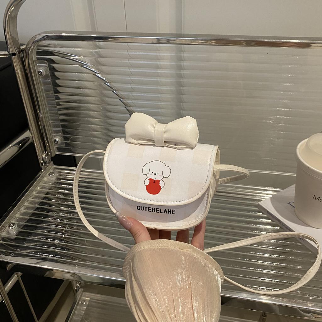 Children's Bag 2025 New Cute Bow Girl Mini Cross Bag Sweet Little Girl Parent-child Messenger Bag