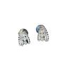 Lace lace pearl earrings, earclips, light luxury, high-end fashion, versatile ear buckles, simple temperament, fashionable silver earrings.