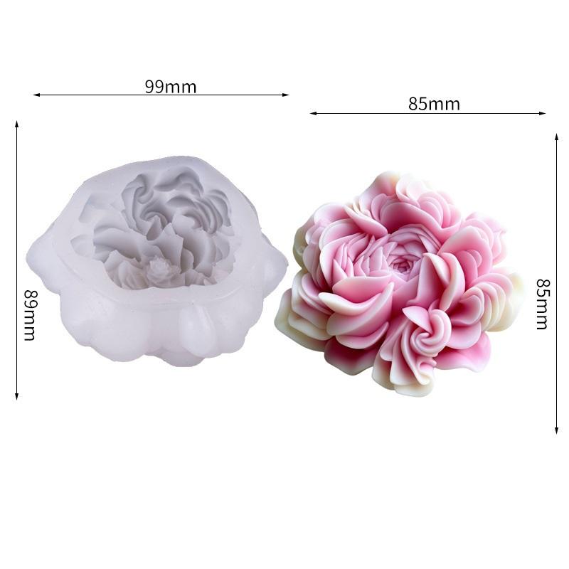

3D Flower Shape Flower Silicone Molds Diy Ice Pastry Jelly Candy Moulds Chocolate Sugarcraft Silicone Soap Mold Kitchen Ranunculus B