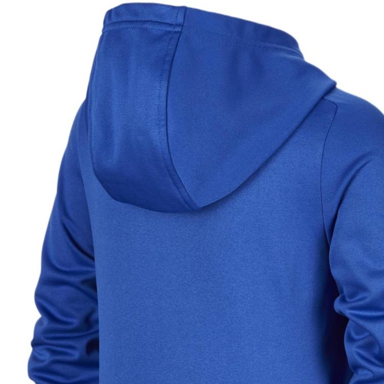 Nike Sweatshirt Multi Color Block Letter Print Hooded Casual Fleece Lined Game Royal Blue Kids' FJ6050-480