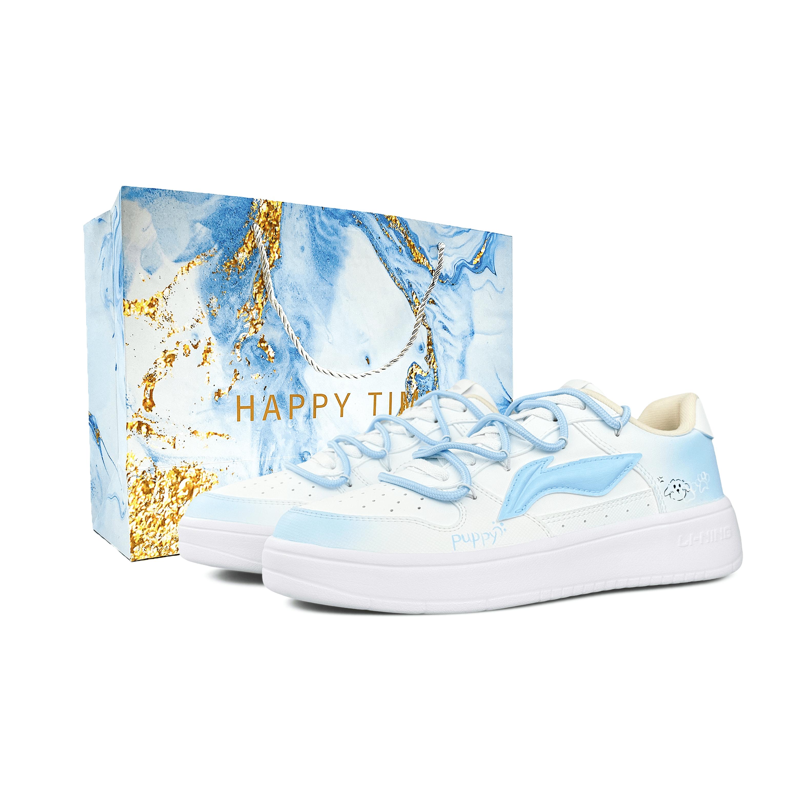 Li Ning Floating Boat Skateboard Shoes Unisex Low top Blue AGCS419-1(team1861-ld) 35.5