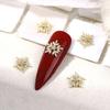 2Pcs Christmas Nail Design Set Christmas Bell Elk Sled Zircon Tree Nail Zircon Art