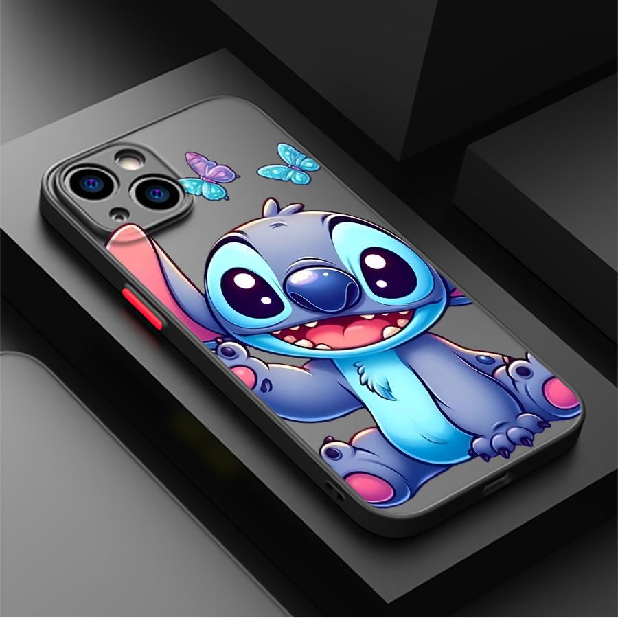 Case for iPhone 17 Pro Max 17e 7 8 SE Air XS XR 15 16 Plus 14 11 12 13 Mini Back Phone Cover Cartoon Stitch