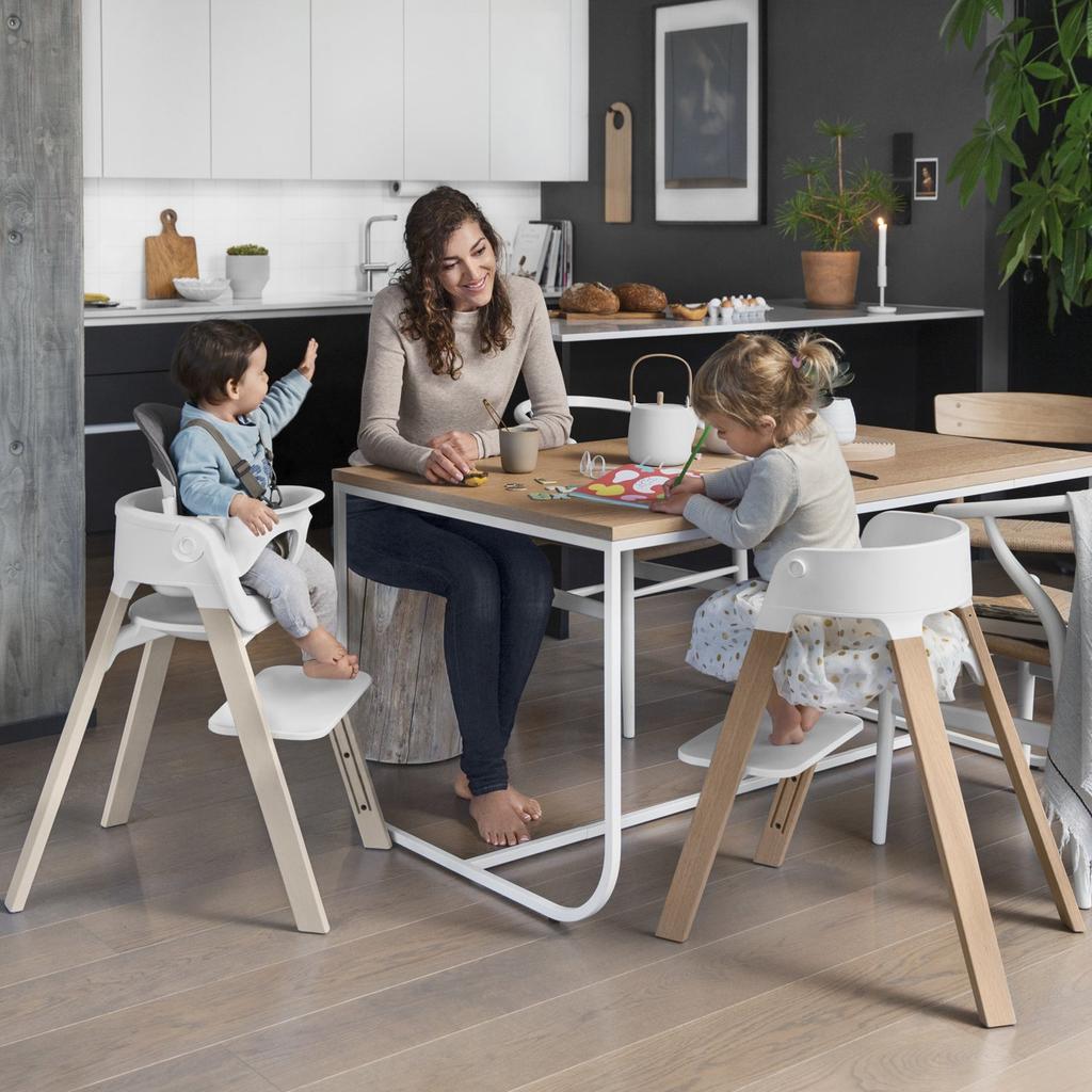 Stokke Steps Chair Black Legs, Oak,