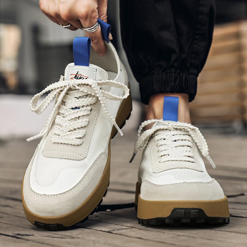 Leisure New Four Seasons Men's Board Shoes for Male Breathable Fashion Sneakers Outdoor Walking Thick Soled Trend Sneakers