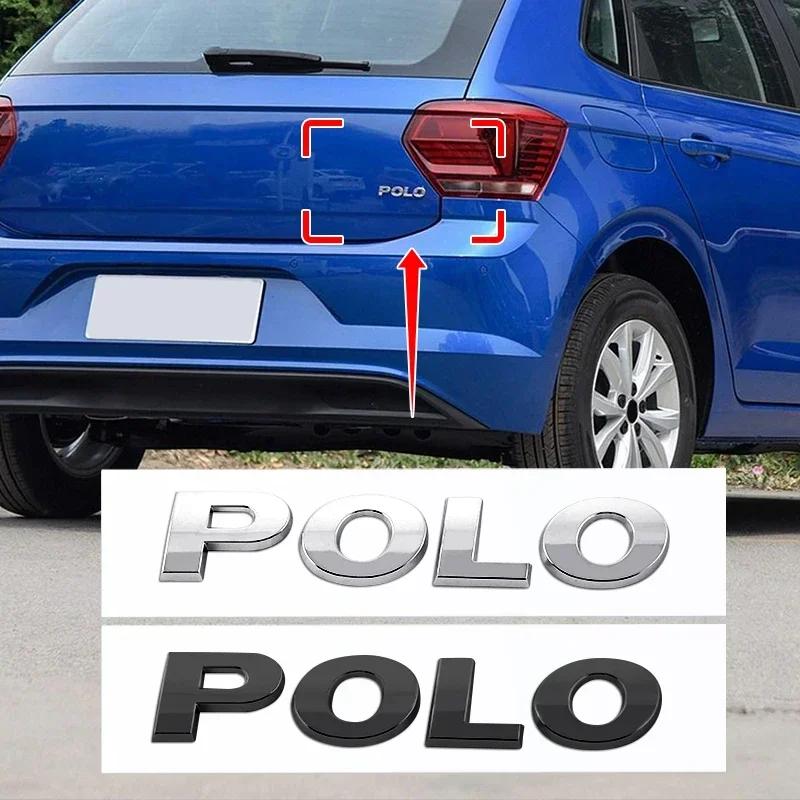 1ks 3D ABS POLO auto Písmenový znak Zadní víko kufru Samolepky odznak nálepka Nálepka styling auto Příslušenství Pro Volkswagen VW POLO