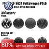 Per VOLKSWAGEN VW 2 Pezzi ABS 139mm 110mm VW Polo Auto Logo Anteriore Emblema Griglia Emblema Portellone Per Volkswagen Polo 6 2019-2024 Auto Sostituz