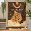Sun Moon Tarot Tapestry Wall Hanging Boho Tarot Cat Kawaii Room Decor Psychedelic Hippie Tapestry Kids Room Bedroom Art Posters