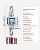 Digital Crane Scale, 6600 lbs/3000 kg Max Capacity, Heavy Duty Industrial Hanging Scale with Cast Aluminum Case & LCD Display, 500 g Division & 3 Unit