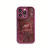 Deep Red Floral Carpet Design Phone Case For iPhone 17 16 15 14 13 12 11 Pro Max XS XR X 7 8 Plus 16E 17 Air Bumper Cover