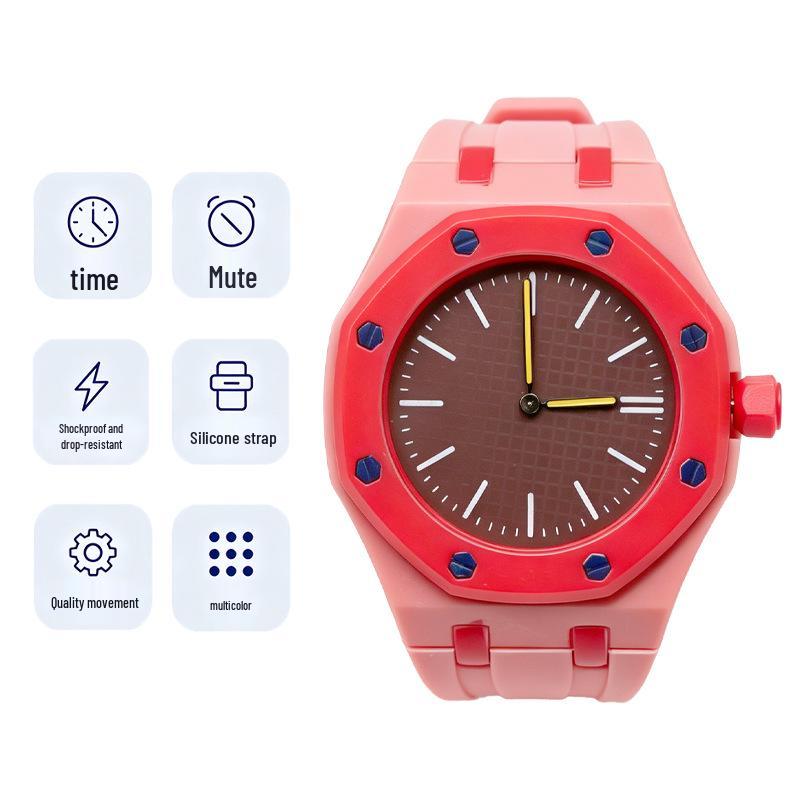 2026 AR Edition Octagonal Silicone Quartz Watch - Fashionable, Drop-Resistant, Waterproof