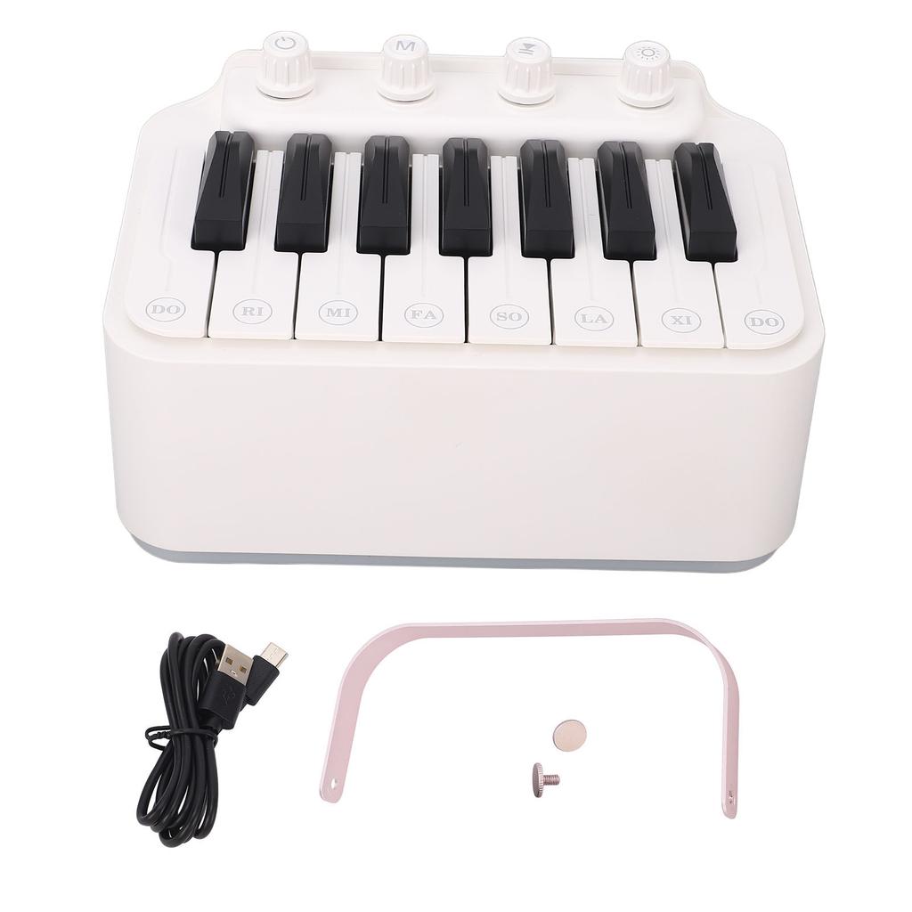 Rechargeable Electronic Piano Drum - Portable BT Speaker with RGB Ambient Light, Fun Musical Instrument Toy for Kids & Family