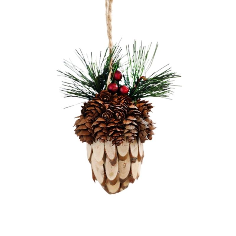 

Natural Pinecone Christmas Hanging Decoration Durable Holiday Ornament For Indoor and Outdoor Christmas Decoration
