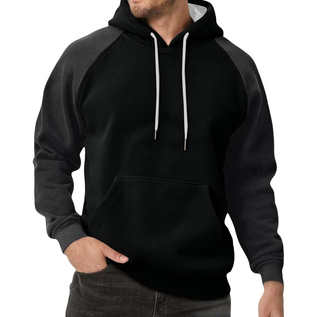 Men's Colorblock Sweatshirt Hoodie Men's Sports Large Size Casual Sweatshirt