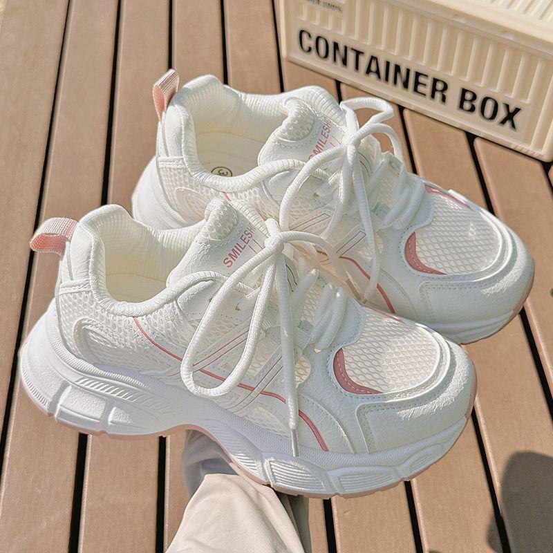 Mesh dad shoes 22 new summer breathable platform shoes small height increase casual sports shoes