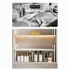 Double-Layer Retractable Storage Rack Iron Narrow Spice Rack Cabinet Partition Shelf  Bathroom