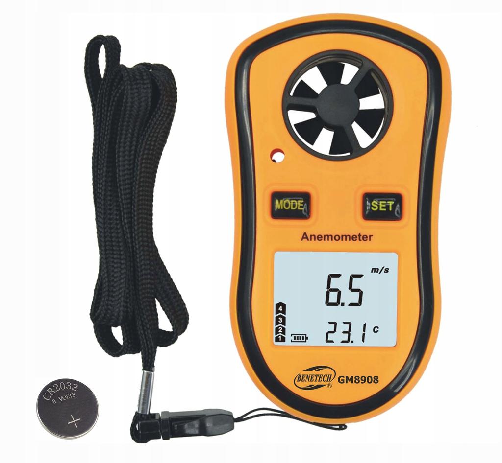 Anemômetro Medidor de Vento Temperatura Velocidade do Ar Medição