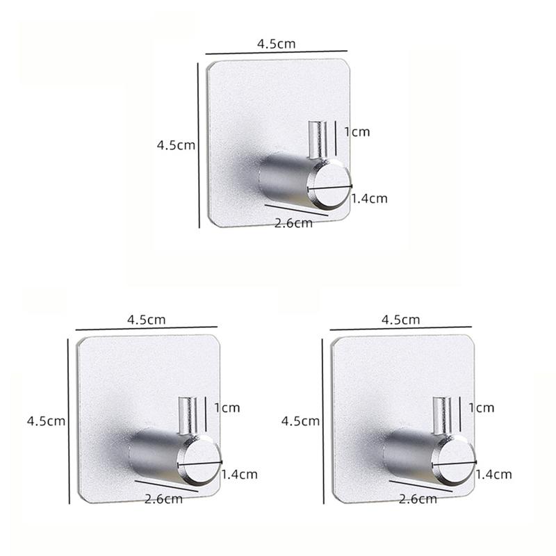 3pcs Wall Hooks Self Adhesive Door Hooks For Key Rack Towel Holder Hang On the Wall Hanging Hooks Bathroom Accessories 1/2/3Pcs