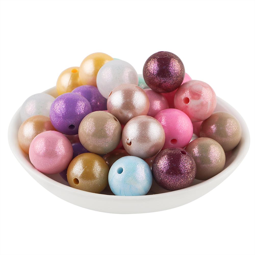

20Pcs Opal Silicone Beads 15mm Silicone Round Bead Multiple Colors DIY Bracelet Jewelry Accessories For Jewelry Handmade Making 15mm 20pcs