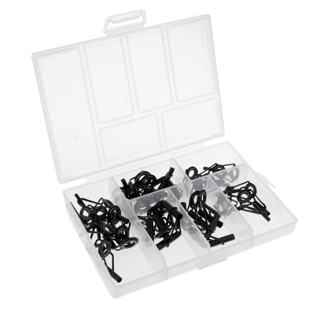 10pcs Stainless Steel Fishing Rod Guides Set Tips Rings for Lure Rod, Rod