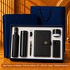 Custom Logo 7-in-1 Business Gift Set Power Bank Bluetooth Speaker Vacuum Flask 304 Stainless Steel Silver Gift Box