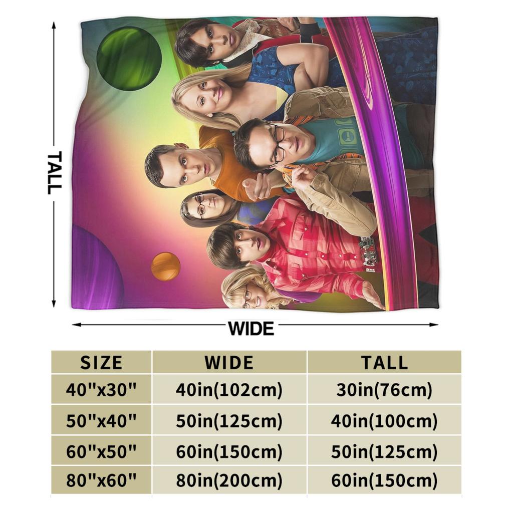 The Big Bang Theory Flannel Blankets Winter Warm Soft Bedding Throws for Child Home Decor Graphic Bedspread Sofa Bed Cover