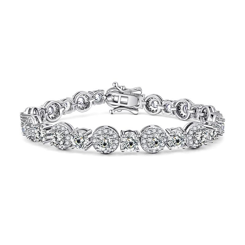 

7Mm tennis bracelet men s and women s light luxury high-end round Cuban bracelet Copper