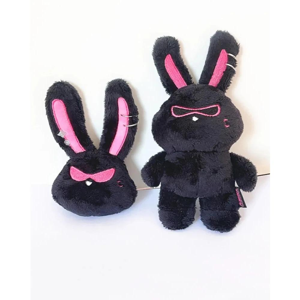 Chaveiro de pelúcia fofo de desenho animado de 6 a 19 cm, faixa de cabelo preta, pingente de orelha longa, bolsa, acessório, chaveiro, presente para fãs de Kpop Idols Yeosang San