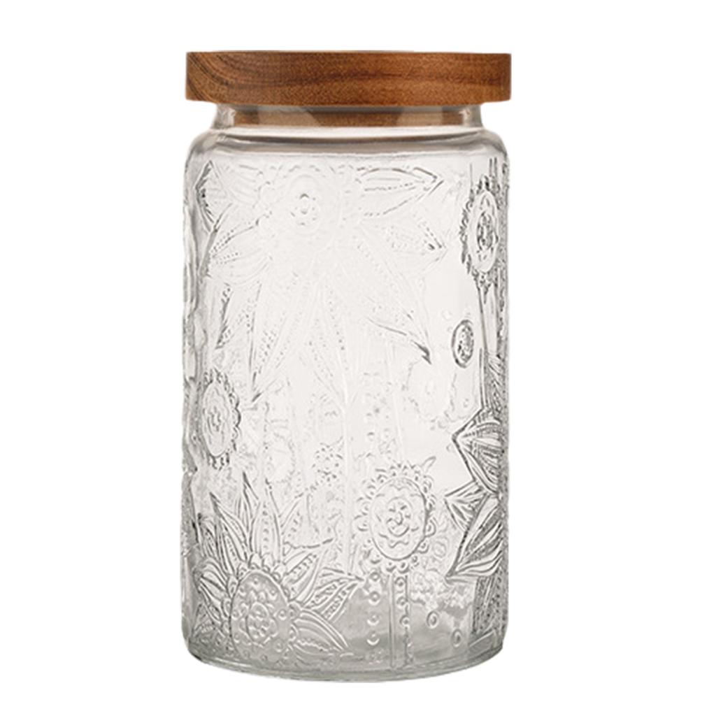 Practical Glass Storage Jar Durable Container with Clear Designs Perfect for Home Bakers and Organizing Enthusiasts