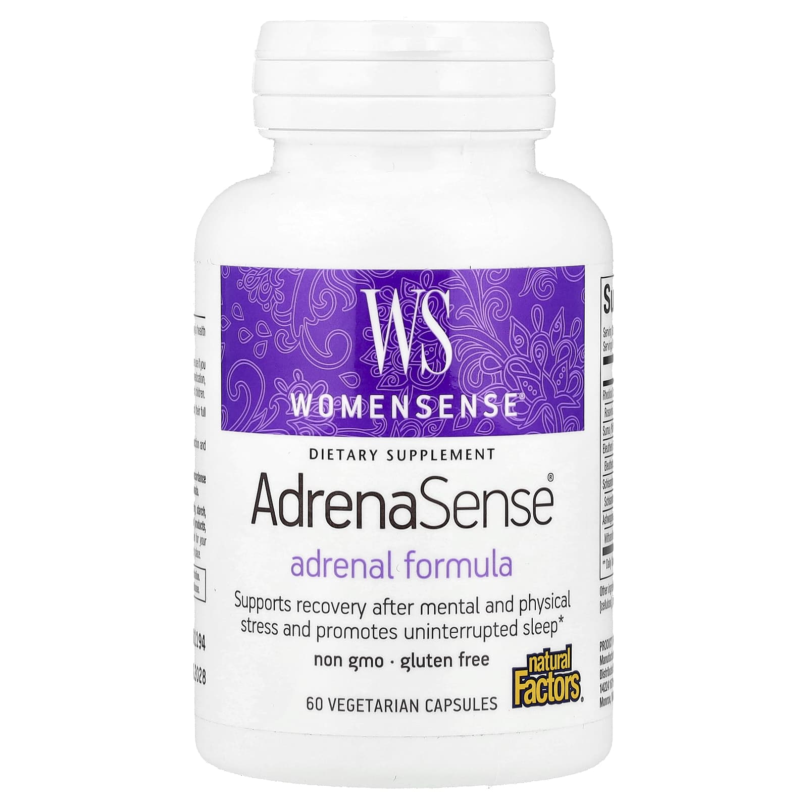 

Womensense, Adrenasense, Adrenal Formula, 60 Veggie Caps