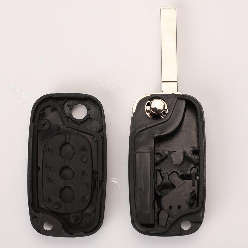 Renault 3-Button Folding Remote Key Shell - Smart Replacement (No Logo)