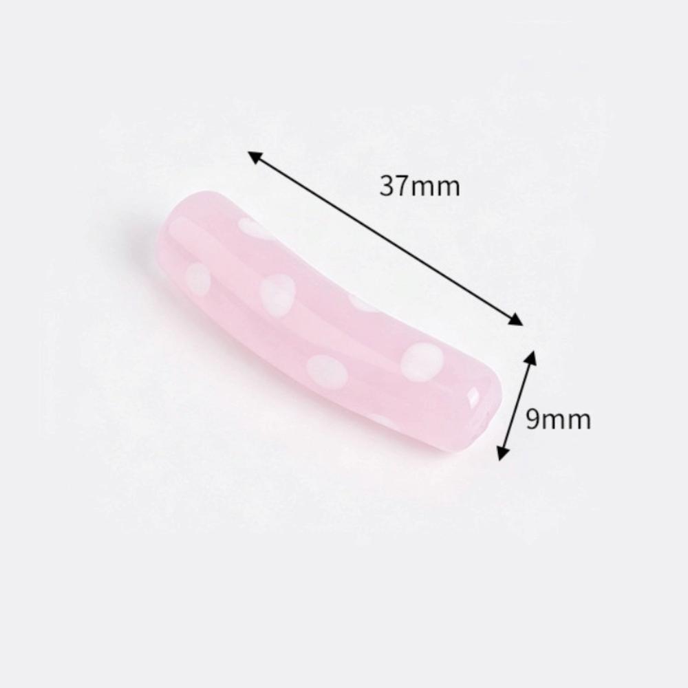 With Hole Curved Glass Beads 37 Styles Polka Dot Beads Lampwork Beads for 20pcs Diy Jewelry Making