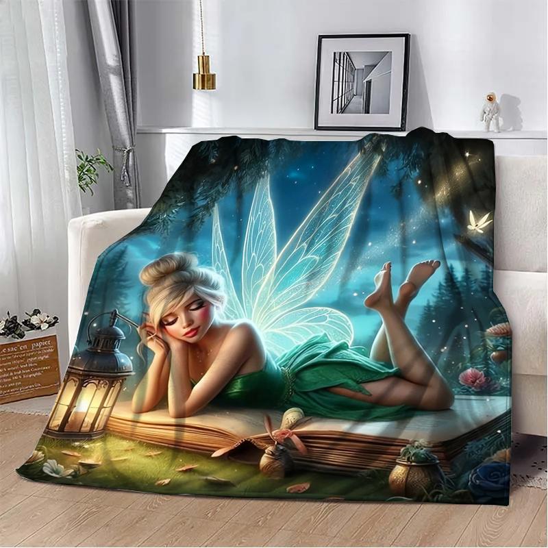 31 Style Disney Tinker Bell Printed Kids Blanket Soft and Warm Bedding for Bed Sofa Outdoor Travel Picnic Cover Blanket Gift Art