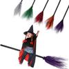 Colorful Kids Cosplay Flying Cosplay Costume Accessories Broomstick Props Witch Props Party